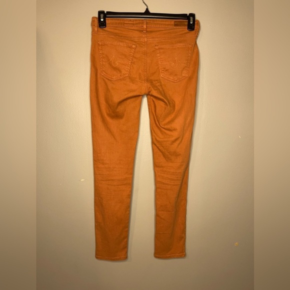 AG Adriano Goldschmied Stevie Ankle Jeans Burnt Orange Size 27 Slim Fit - Picture 9 of 14